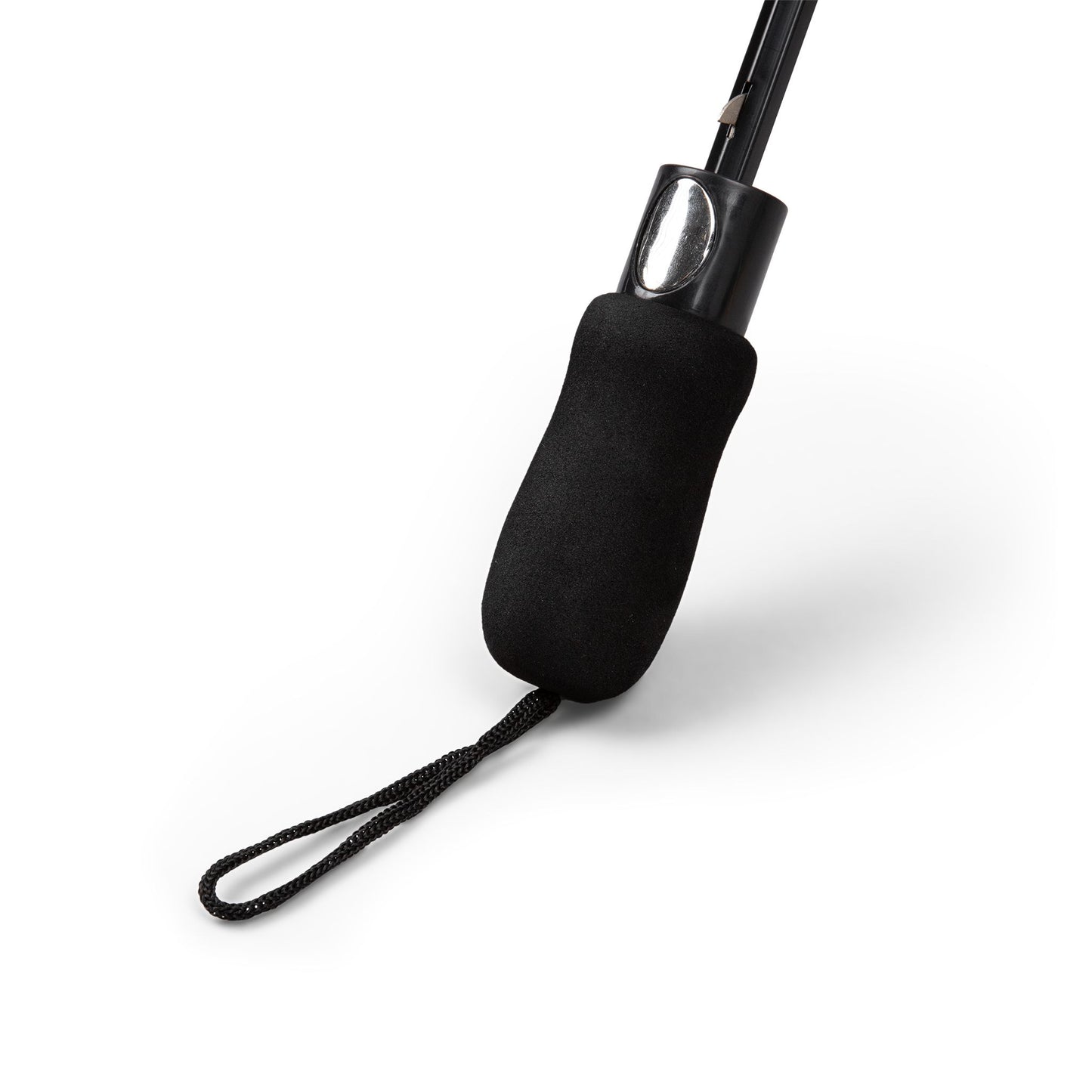 Racing Logo Foldable Umbrella — Black Semi-Automatic Compact Rain Umbrella