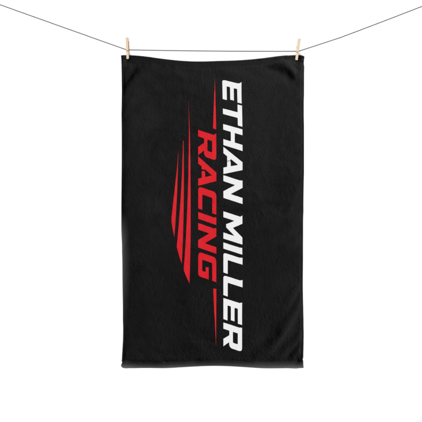 Racing Hand Towel — "Ethan Miller Racing" Logo Sports Towel